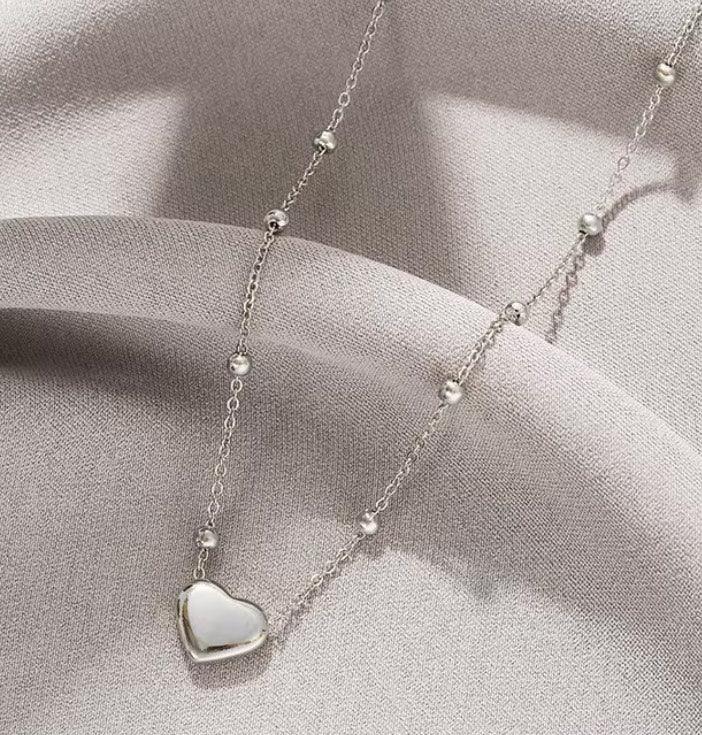 Mila | Collier en acier inoxydable - pendentif cœur - Actoshine Réunion