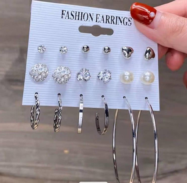 Cyrielle | Boucle d'oreille - 9 paires - Actoshine Réunion