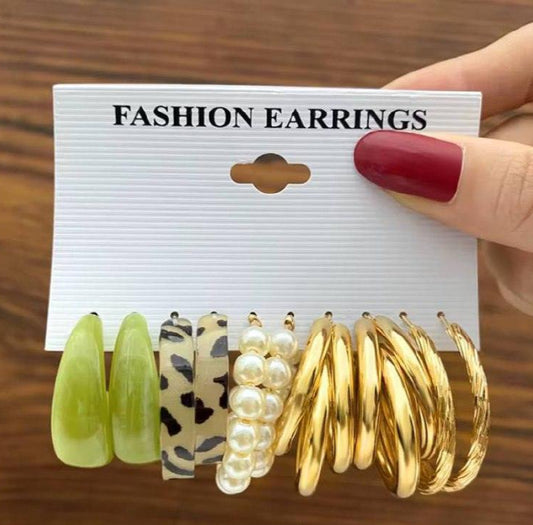 Bianca | Boucles d'oreille - 5 paires - Actoshine Réunion