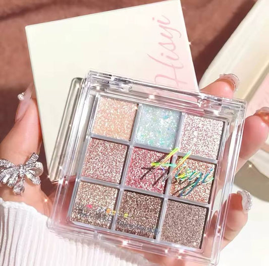 Palette de fards à paupière - A paillettes fines nacrées